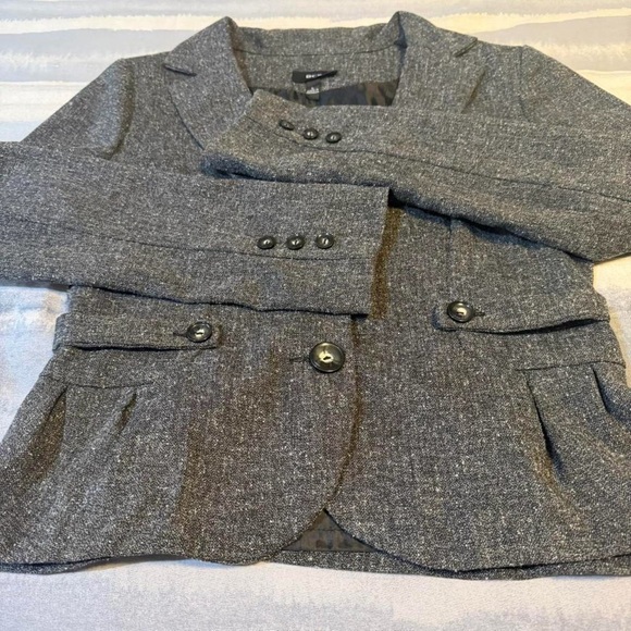 BCX Women's Gray Tweed Blazer Jacket - Picture 8 of 8
